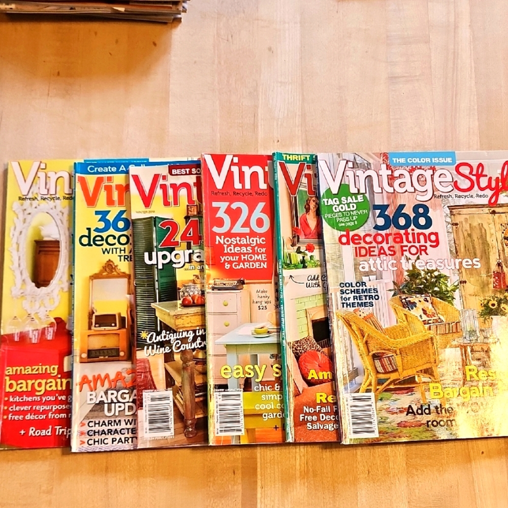 Vintage Style Magazine Collection 6 Of Them